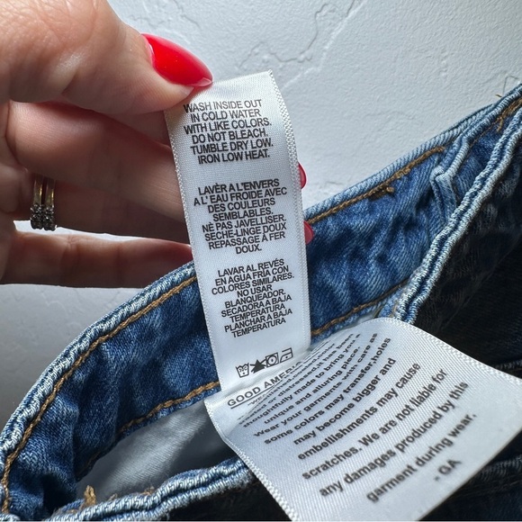 Good American Good Bombshell Distressed Denim Shorts Size‎ 2/26 - Picture 5 of 7